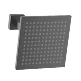 Abey Gareth Ashton Brass 200mm x 200mm Square Shower Head with 200mm Ceiling Dropper - Gun Metal